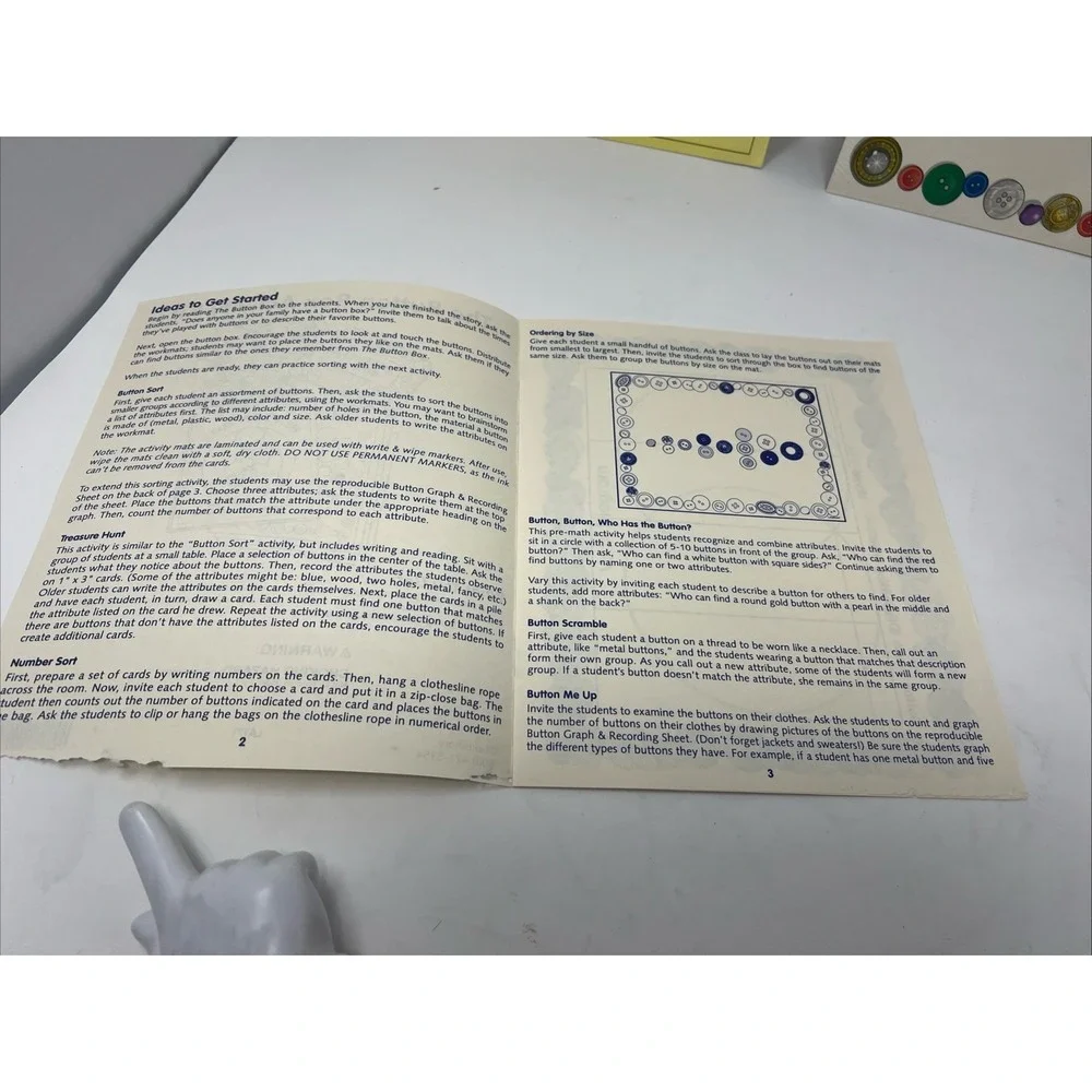 Vintage Lakeshore The Button Box Activity Kit LA171 NEW Complete Math Set 1996